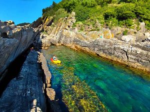 kayak en la isla